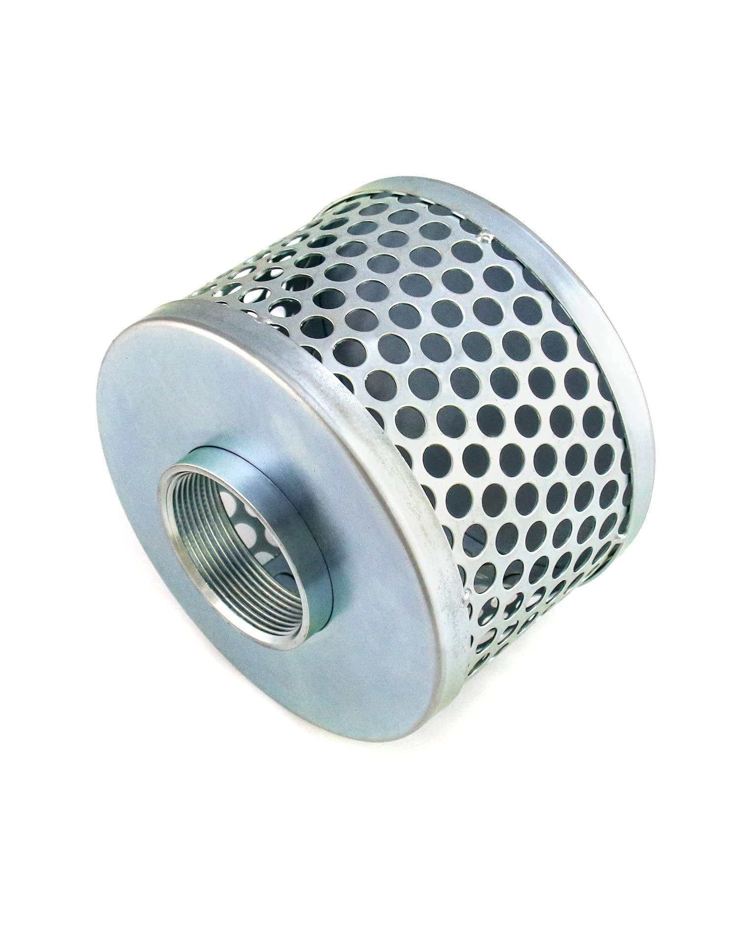 QWORK 2" Round Hole Suction Strainer Filter for Pumps, Steel Plated Thread Size 2 Inch, Reduces Solids Entering Pump — Amazon image 7