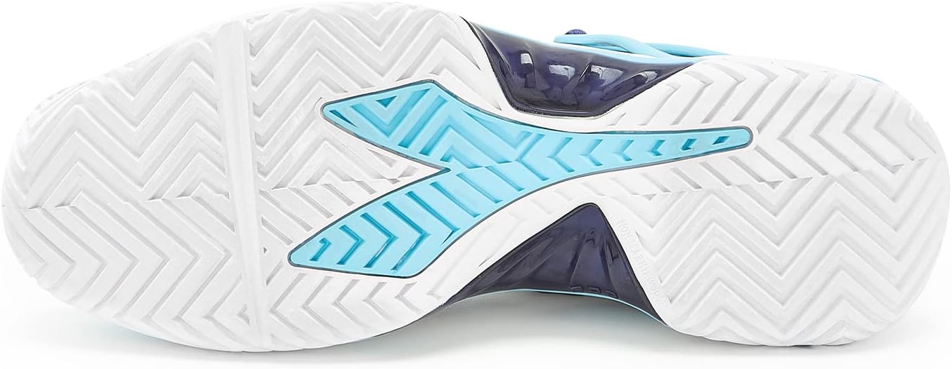 Diadora Women's B.Icon 2 All Ground Tennis Shoe (Bright Baby Blue/White, 8.5)