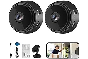 Spy Focus Magnetic Mini Security Camera Outdoor, 2-Pack