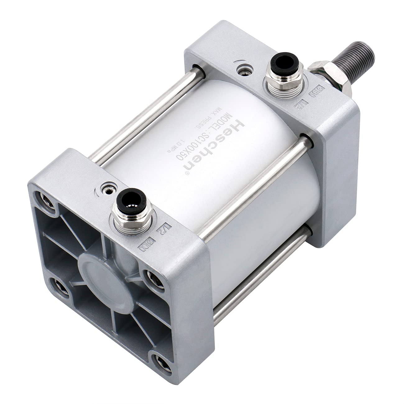 Heschen Pneumatic Standard Cylinder SC 100-50 PT1/2 Port 100mm(4") Bore 50mm(2") Stroke Double Acting