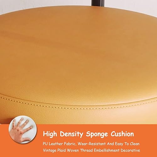 Miniatura 4 de Sillas de comedor de piel sintética, sillas modernas de mediados de siglo con respaldo de ratán tapizado cómodo silla lateral para el hogar, cocina,