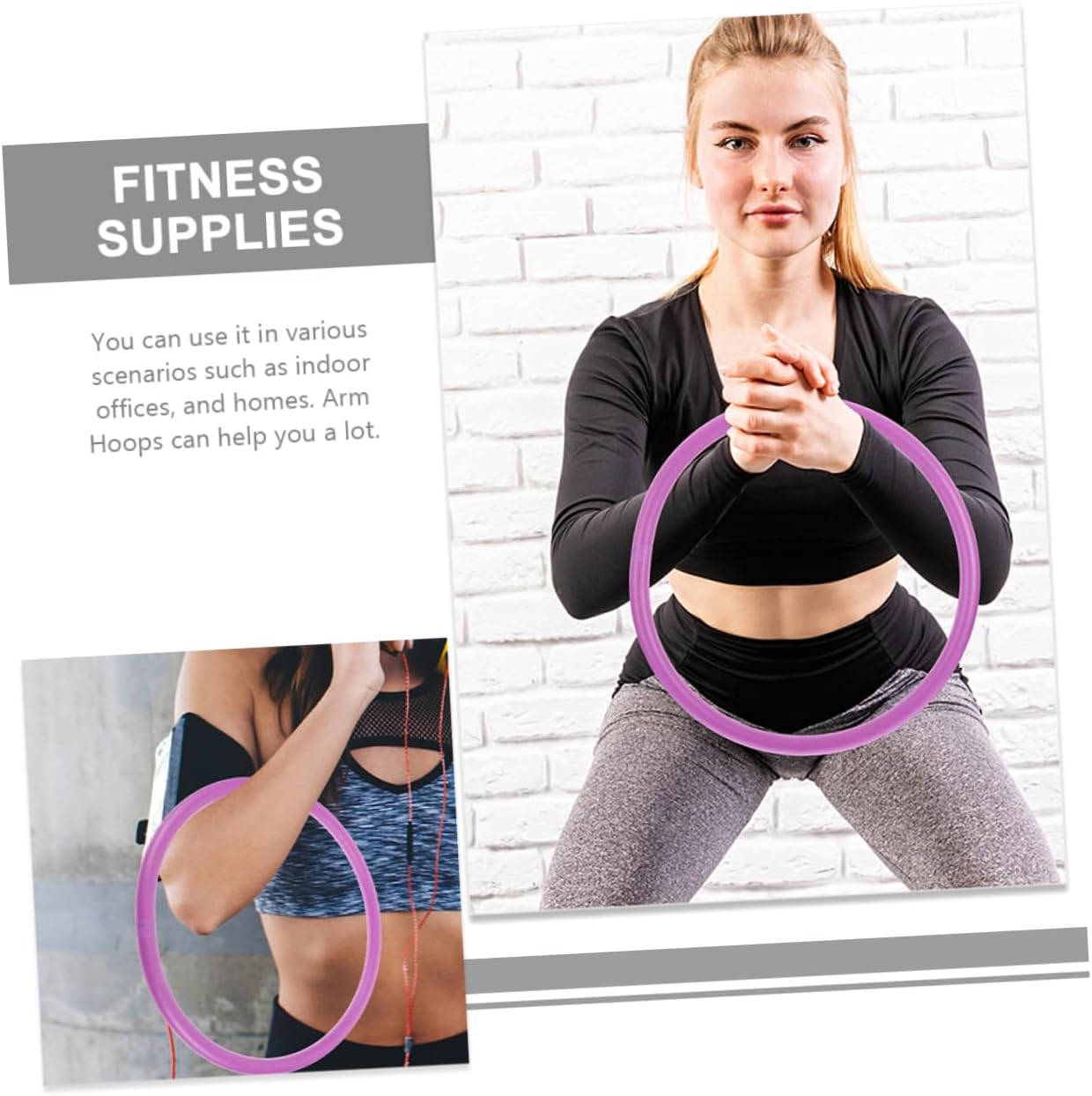 Toddmomy 2pcs Weighted Arm Hoop for Fitness Pe Material Exercise Arm Exerciser for Strengthening Muscles Burning Calories Workout for Home Gym Use
