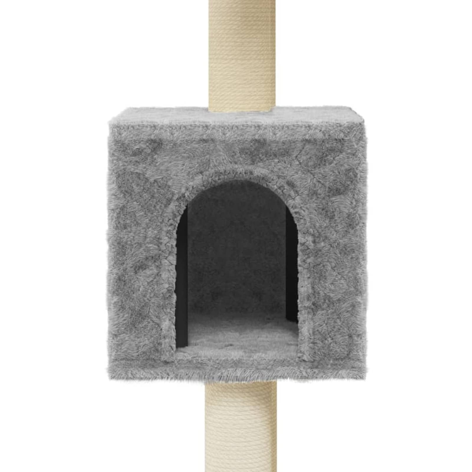 Rascador para Gatos con Postes de sisal, ZEYUAN Arbol para Gatos, Gatos Accesorios, Arranhador para Gatos, Arbol Rascador Gatos, Gris Claro 104 cm