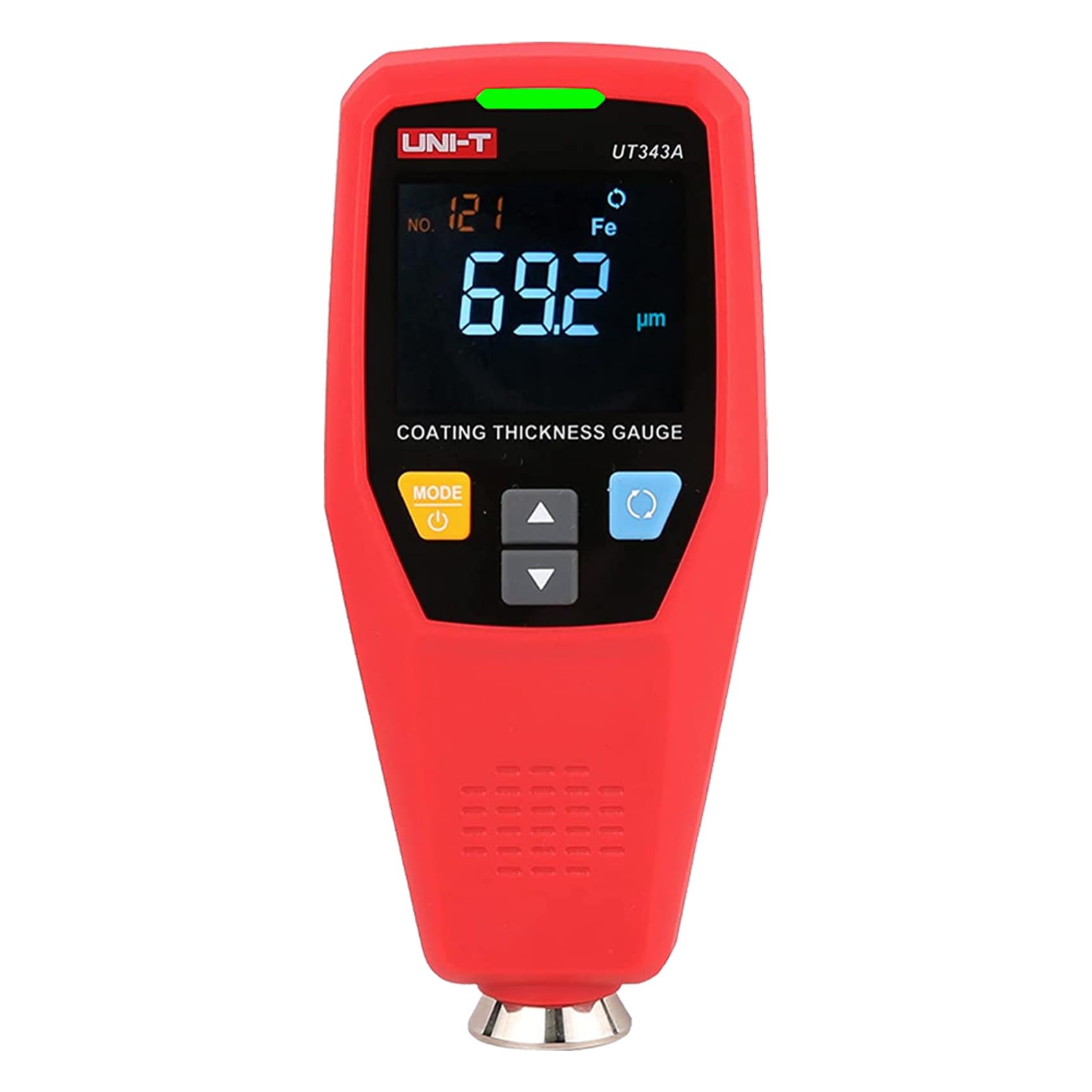Medidor de espesor de pintura 343A, medidor de profundidad de revestimiento digital RockyMars para sustratos ferrosos y no ferroso