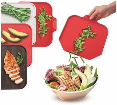 Tefal Red Ingenio Cutting Board Set of 4