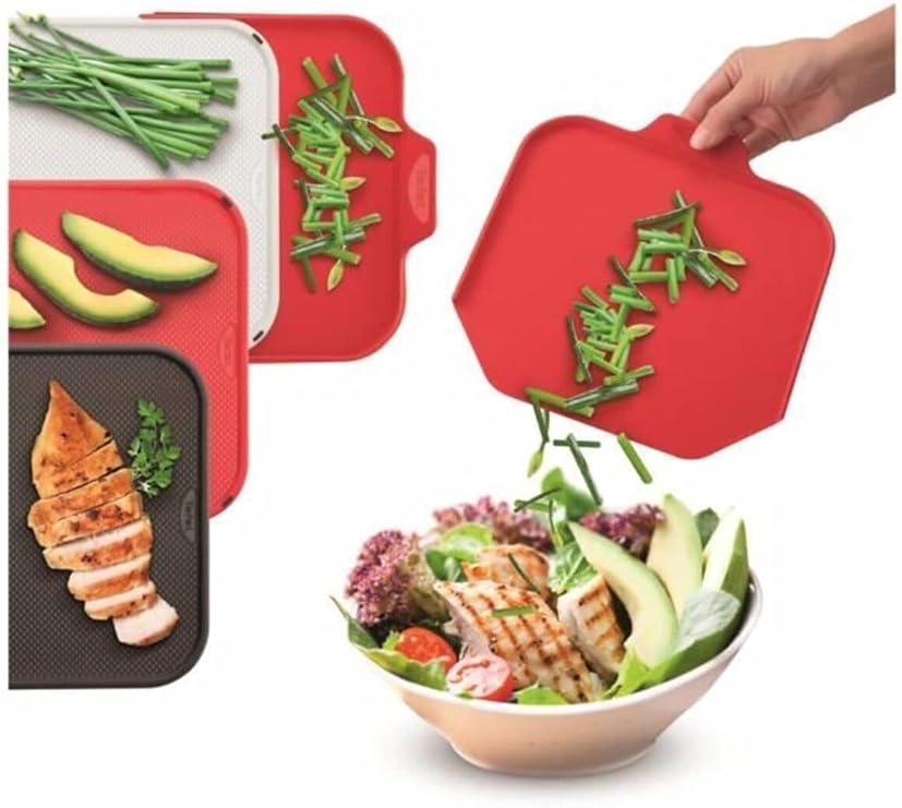Tefal Red Ingenio Cutting Board Set of 4