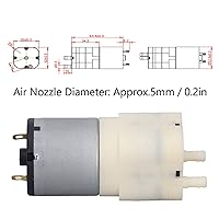 Vista 5 de Bomba de vacío micro, bomba de aire eléctrica de bajo ruido DC12V con gran volumen de aire para equipos médicos, masajeador y bricolaje
