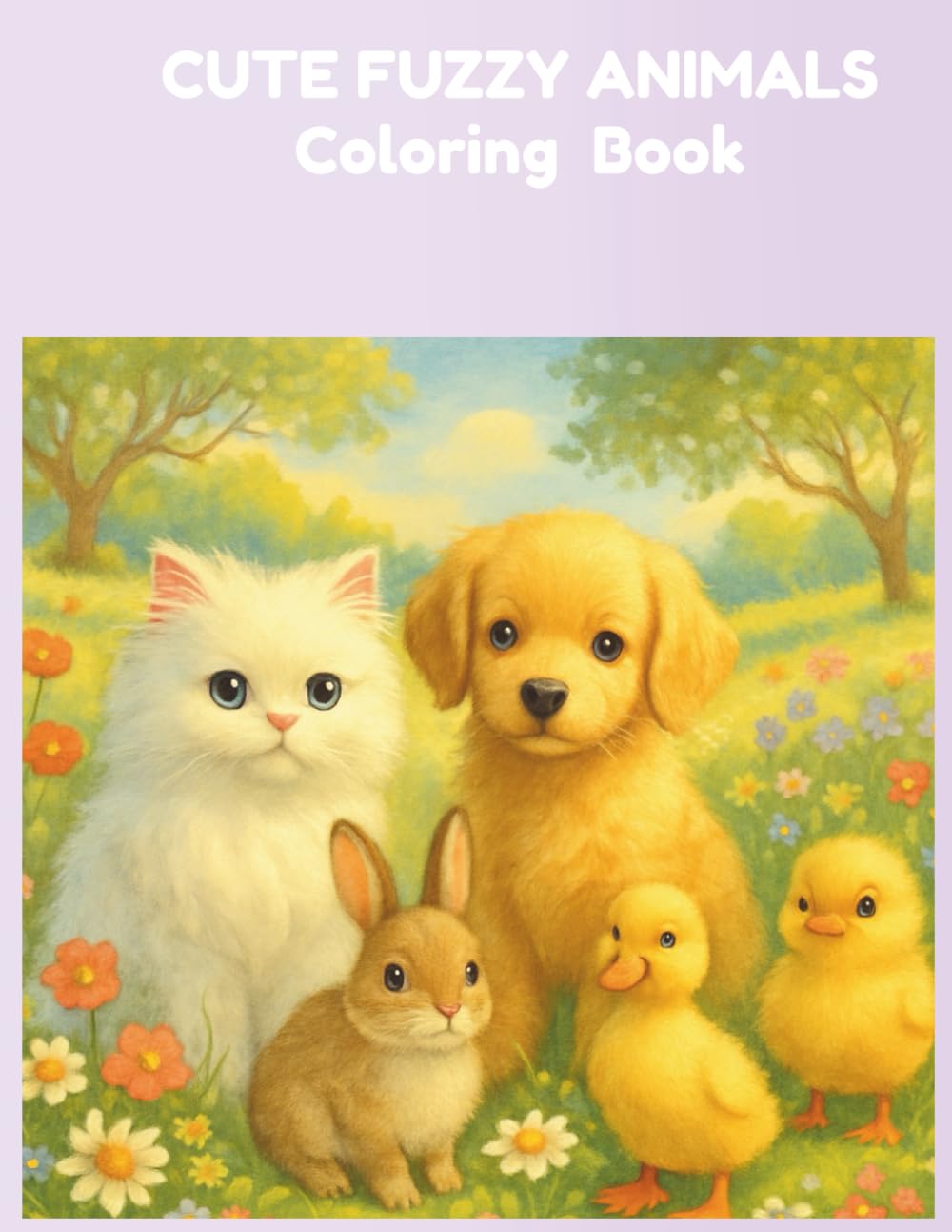 Cute Fuzzy Animals: Coloring Book