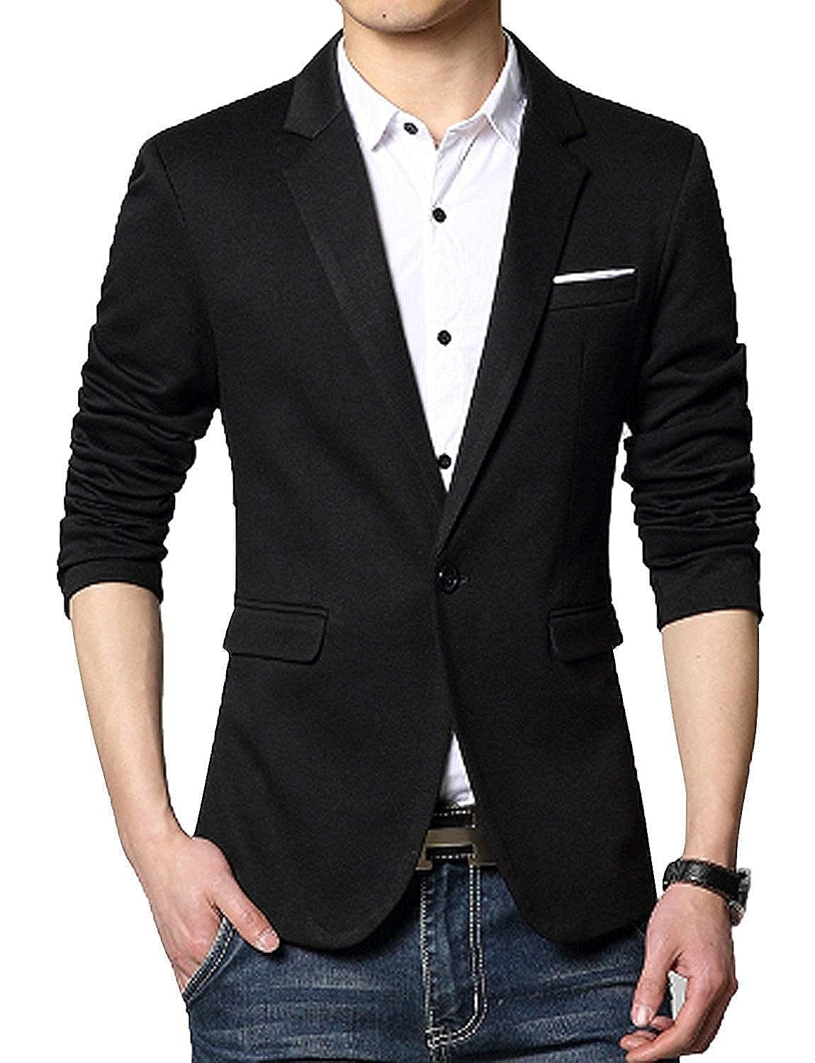 highek Casual Formal Single Breasted Blazer for Mens-picture-15