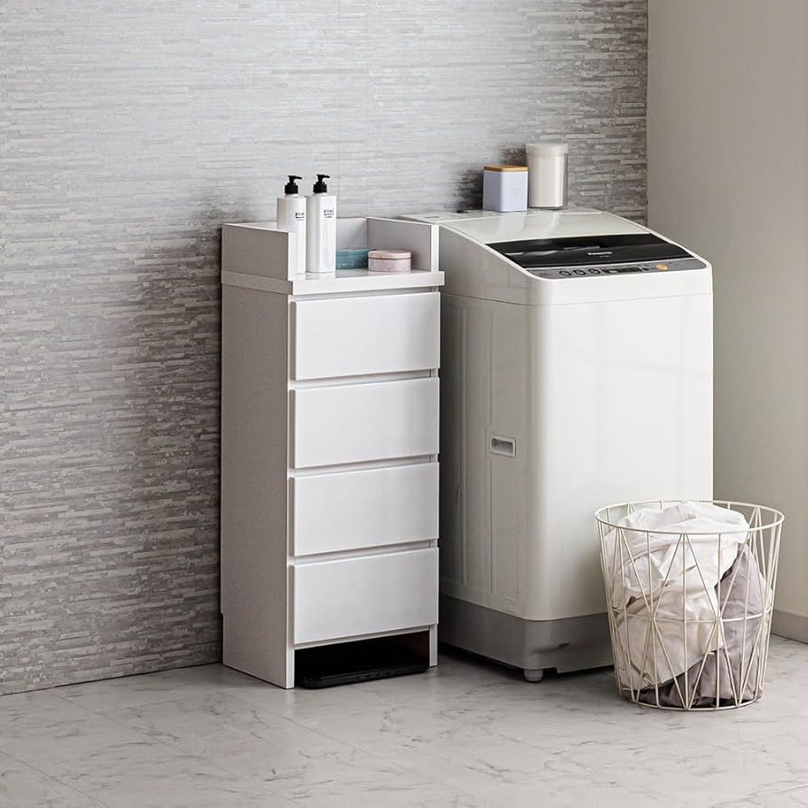 【最終値下げ匿名配送】大川家具　ランドリーチェスト　30センチ幅　日本製完成品 ランドリーチェスト ハイタイプ 幅35 高さ180 奥行40 国産 大川