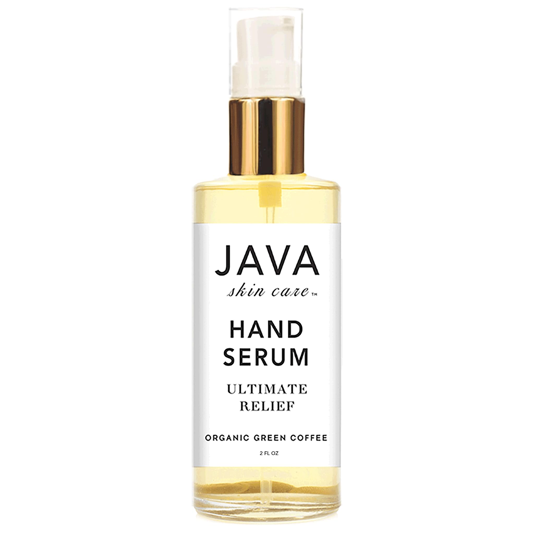 Java Skin Care Anti Aging Hand Serum Oil with Natural Caffeine from Organic Raw Green Coffee Bean Extract, Vitamin E, and Argan Oil - Reduce Wrinkles and Dark Spots - Hydrate Skin for Women -