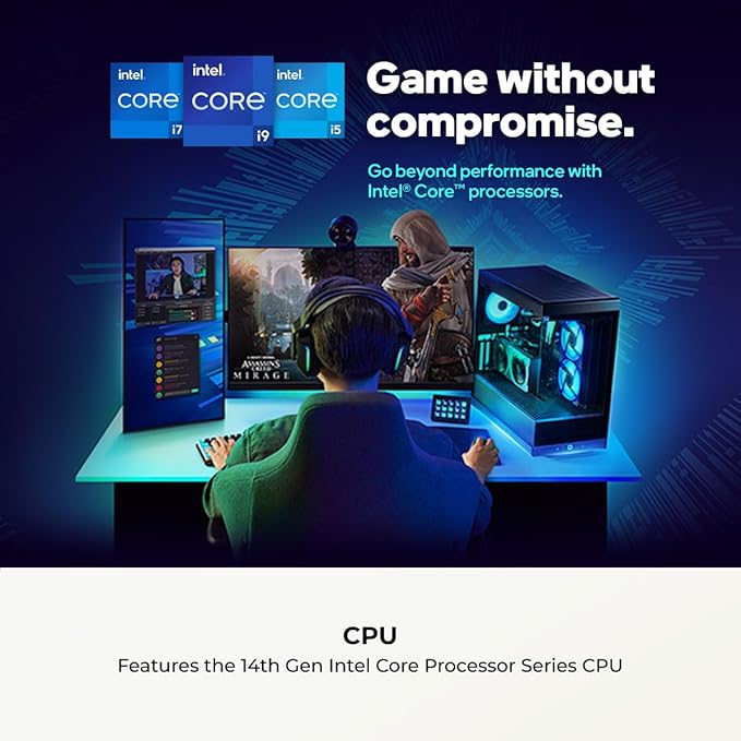 CyberPowerPC Gamer Xtreme VR Gaming PC, Intel Core i7-14700F 2.1GHz, GeForce RTX 5060 Ti 16GB, 16GB DDR5, 1TB PCIe 4.0 SSD, WiFi Ready & Windows 11 Home (GXiVR8040A17)