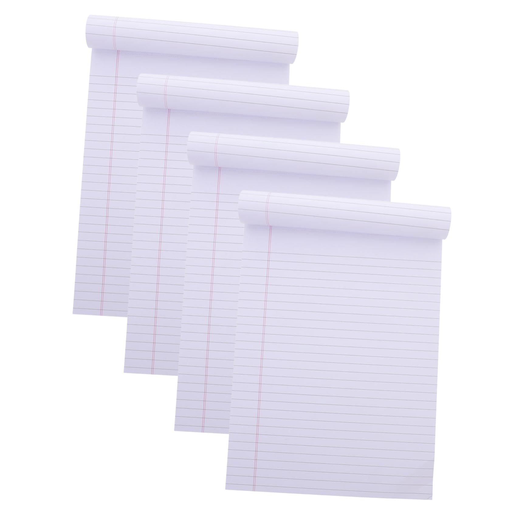 VILLCASE Set di 4 Memo Pad A4 Carta Spessa a Righe Larghe, Design Strappabile, Blocchi per Scrivere come Desk Planner per Appunti D'ufficio