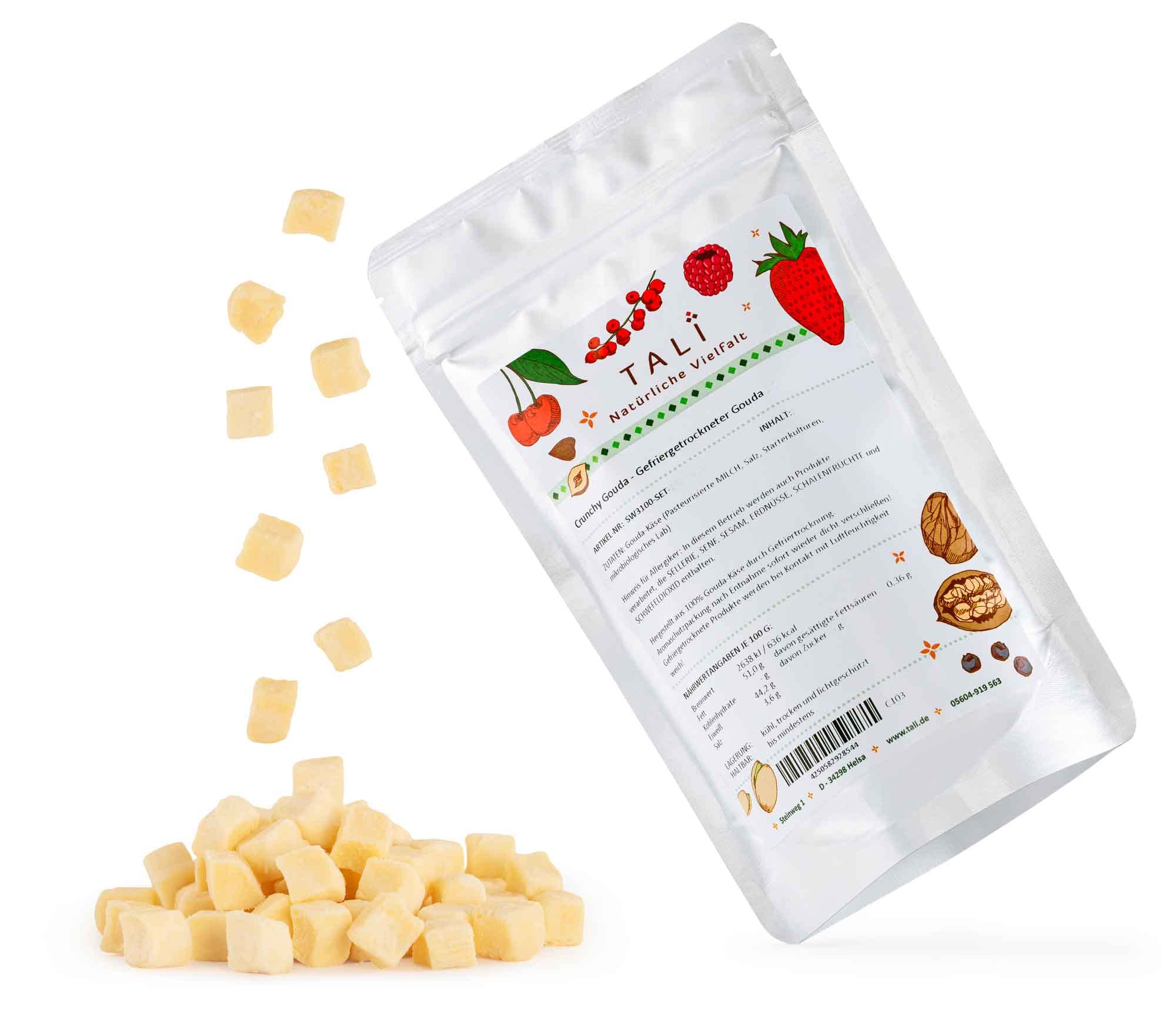 TALI Gefriergetrockneter Gouda Low Carb Snack 1000 g