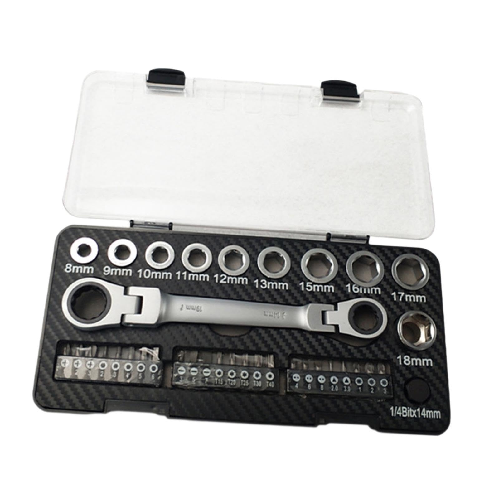 SKKWJEGE 36 Pieces Ratcheting Combination Wrench Kit Multifunctional Double Flexible Head