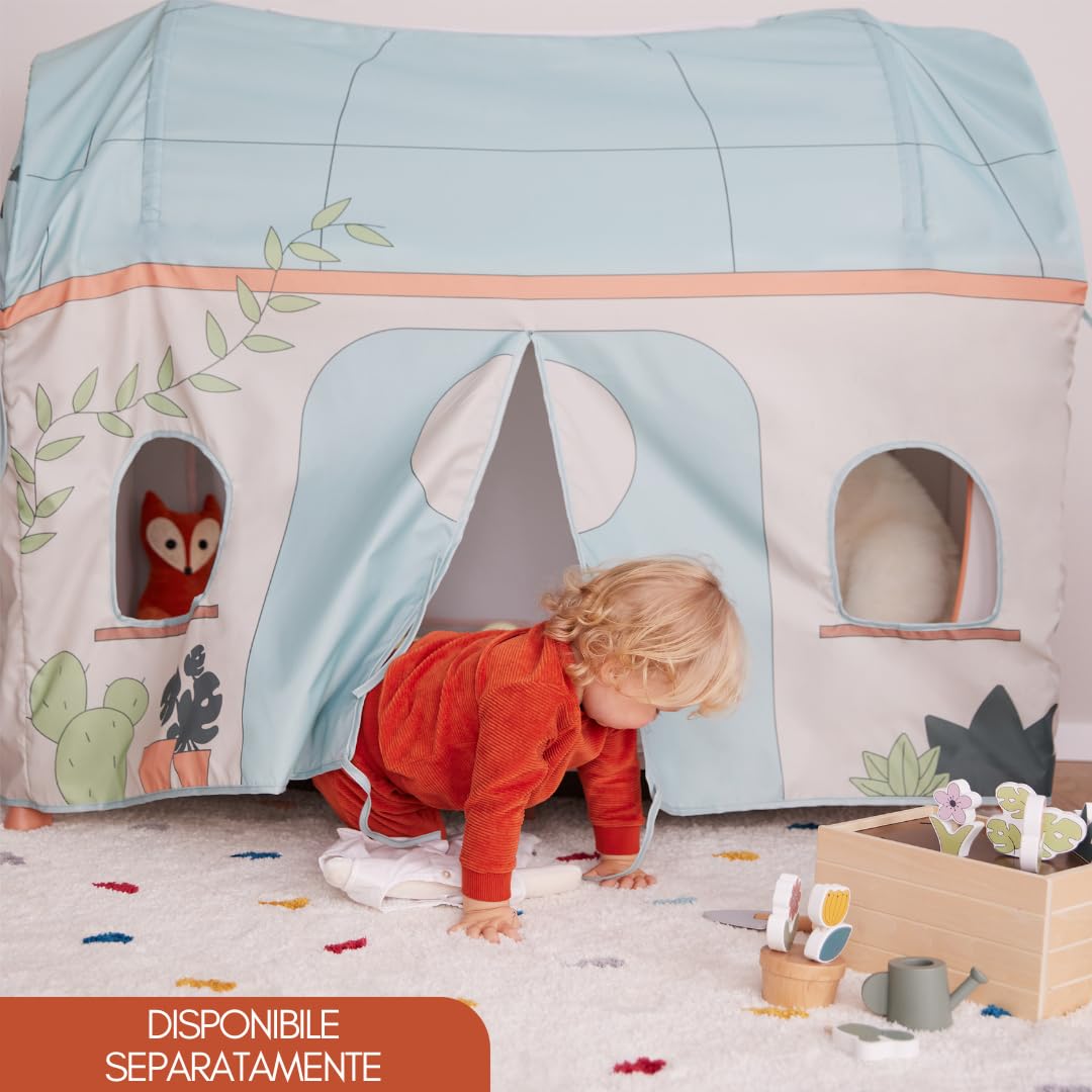 Hauck Lettino Da Viaggio Set Dream N Play Plus - Culla Neonato con Materasso e Zanzariera - Letto Pieghevole con Borsa e Ampia Apertura - Box Bambini 120x60cm (Apertura frontale, Dusty Blue)