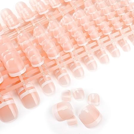 Amazon Liarty 240pcs ネイルチップ 足 かわいい フレンチネイルチップ 滑らかな フットネイルチップ 人気 短い つけ爪 足 フットネイルチップ Unbranded ネイルチップ 通販