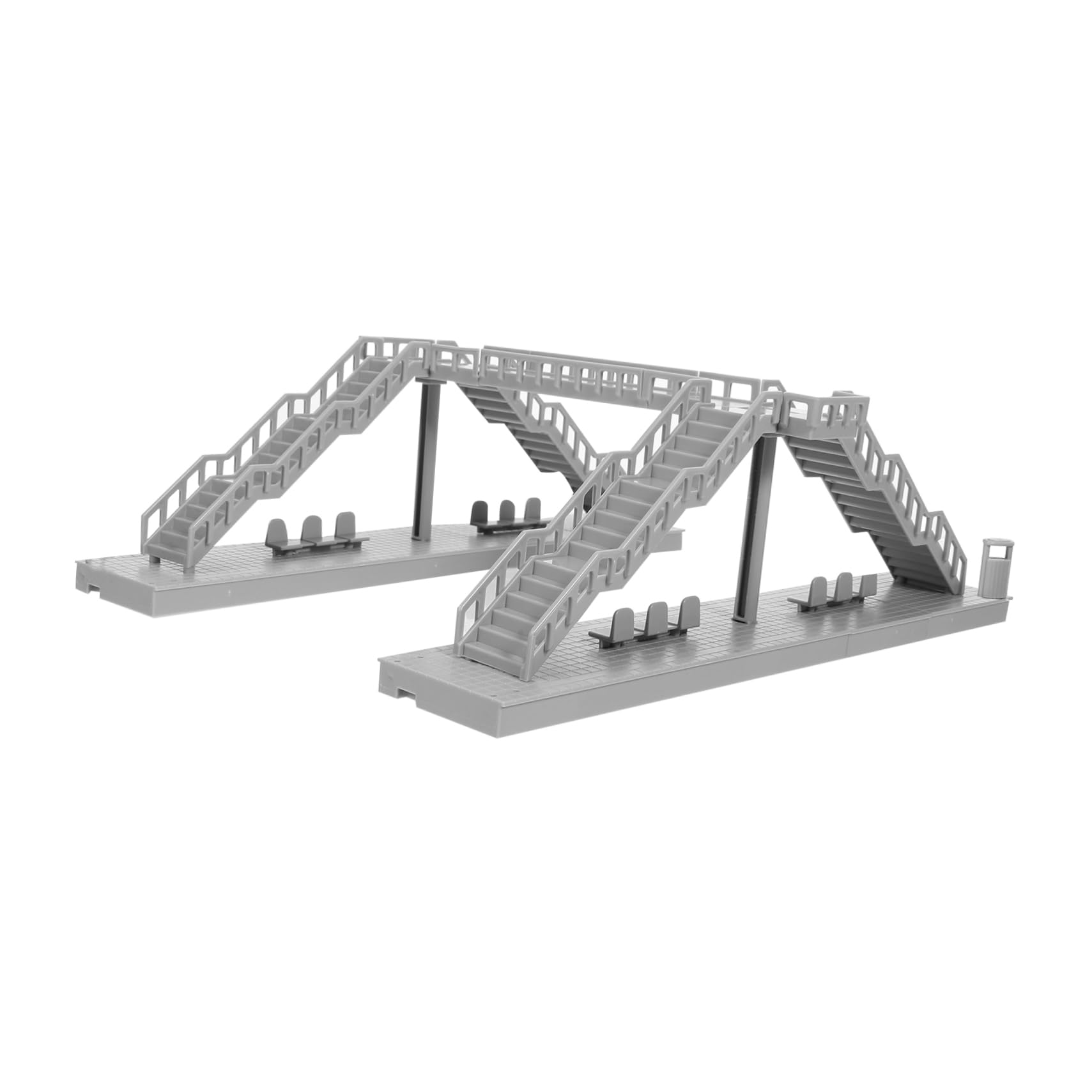 KOMBIUDA 5juegos Modelo De Puente Peatonal Decoración De Ferrocarril Escenario Urbano Miniatura De Edificio Accesorio para Paisajismo y Fotografía