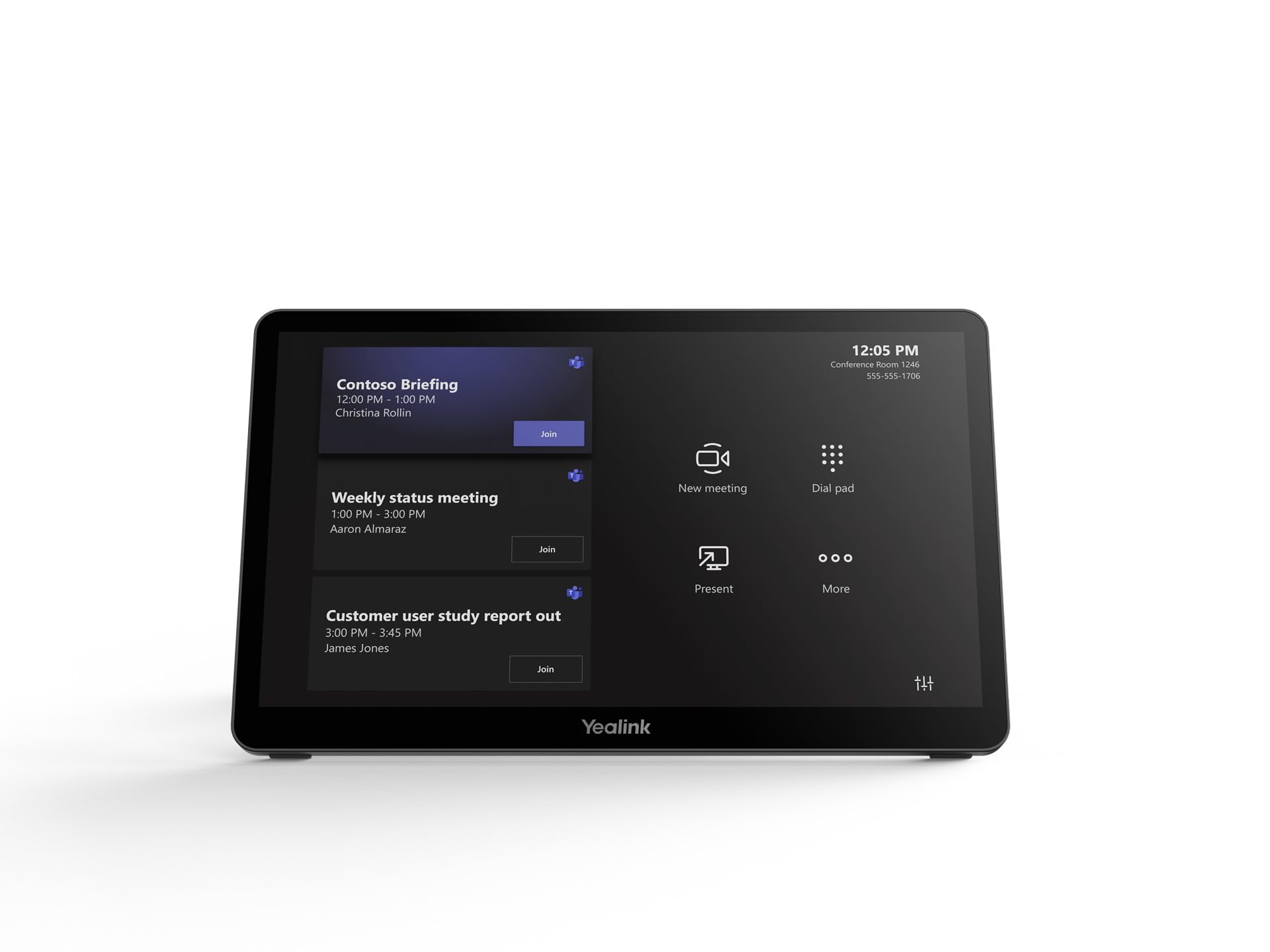 Yealink MTouch Plus-Ex Package - 11,6" Full HD Touch screen, rilevatore di movimento, supporto PoE, opzioni di montaggio flessibili, ottimizzato per Microsoft Team