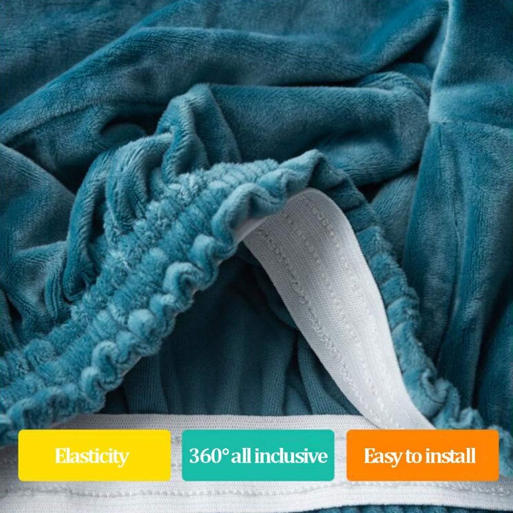 GOFOHIMI Copritestiera In Velluto Per Letto King Size E Queen – Protezione Antipolvere E Rivestimento Per Testiera, Con Tasche Laterali