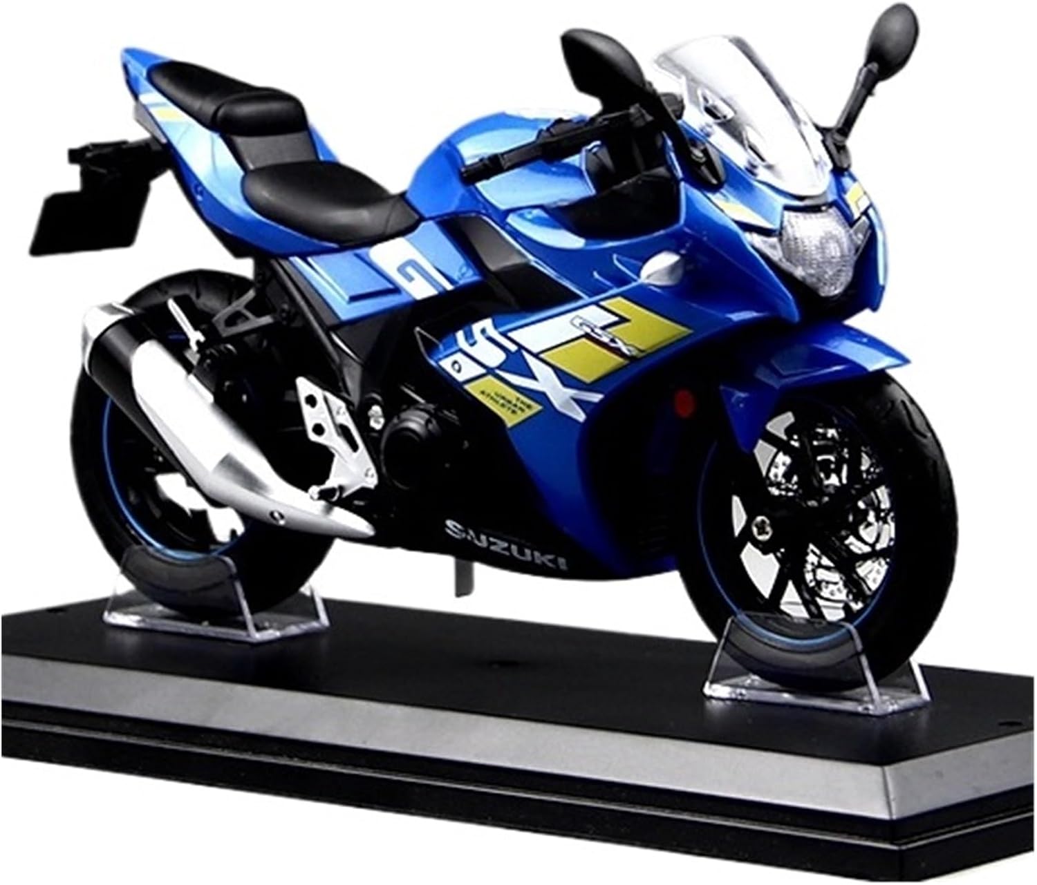 Scale Model 1:12 Scale for Suzuki GSX 250R Motorcycle Model Kit Blue Static Die Cast Collection Ornaments Collectible Ornaments