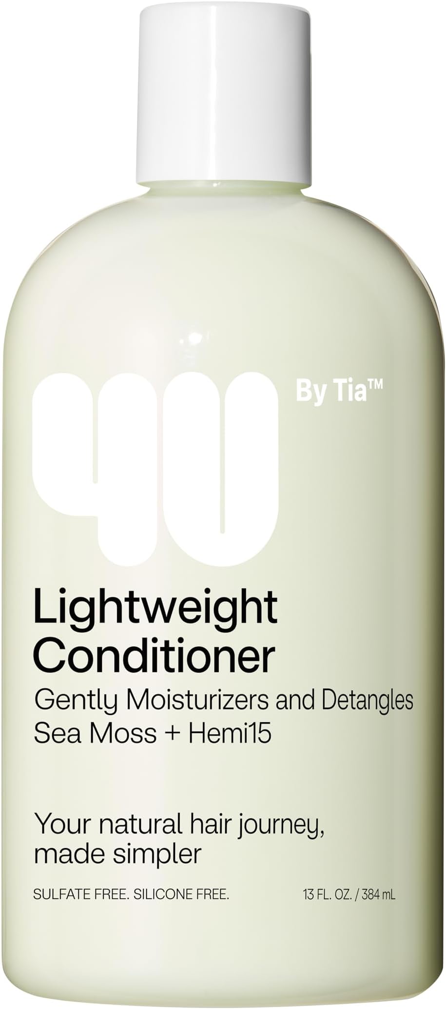 4U by Tia Lightweight Detangling Conditioner - Curly, Kinky, Coily 3A-4C Hair - Hemi15 & Sea Moss Sulfate Free Nourishing Conditioner with Natual Ingredients - Ideal for Braiding (13 fl oz)