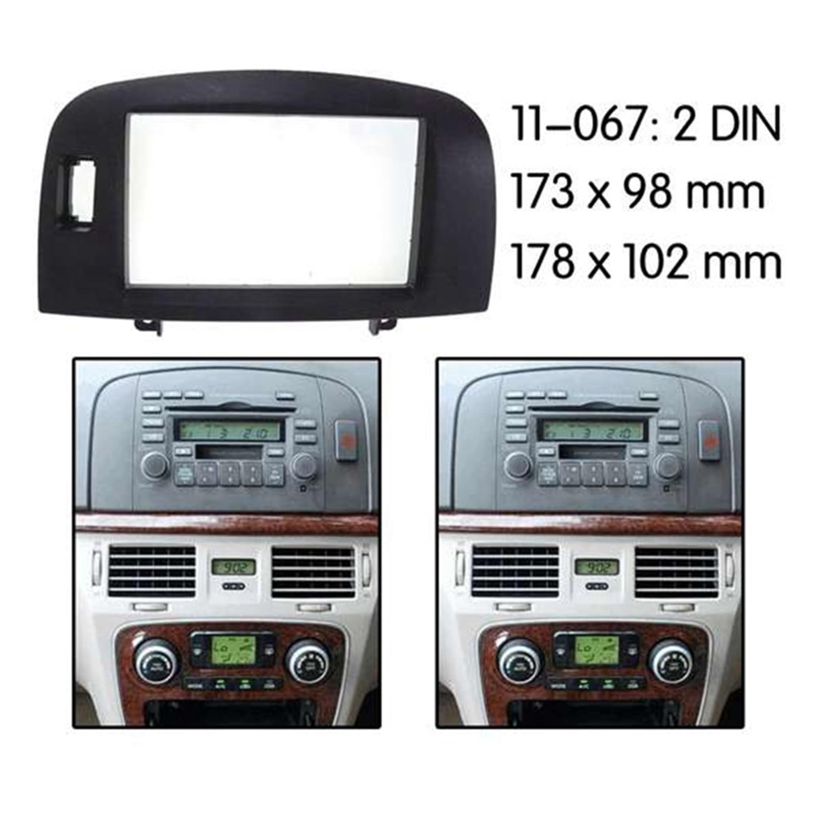 ramka radiowa Pasuje do Hyundai Sonata 2004-2008 samochód 2Din modyfikacja panelu audio DVD ramka nawigacji oblicowania Stereo Rad