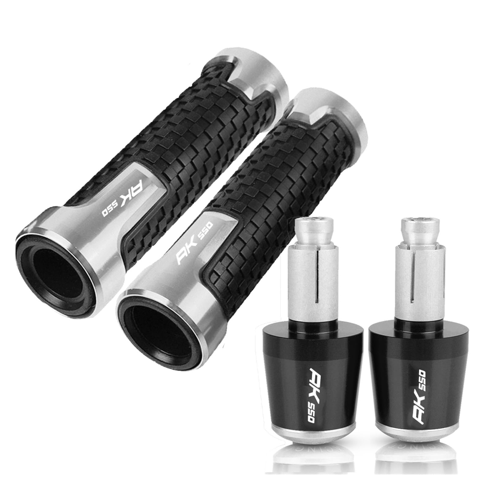 Poignées motos Pour KYMCO AK550 Pour AK 550 2017 2018 2019 2020 2021 2022 2023 7/8 "22mm CNC Poignées De Guidon De Moto Barre De Main Poignée Poignée Bouchon D'extrémité Poignées professionnelles ( Co