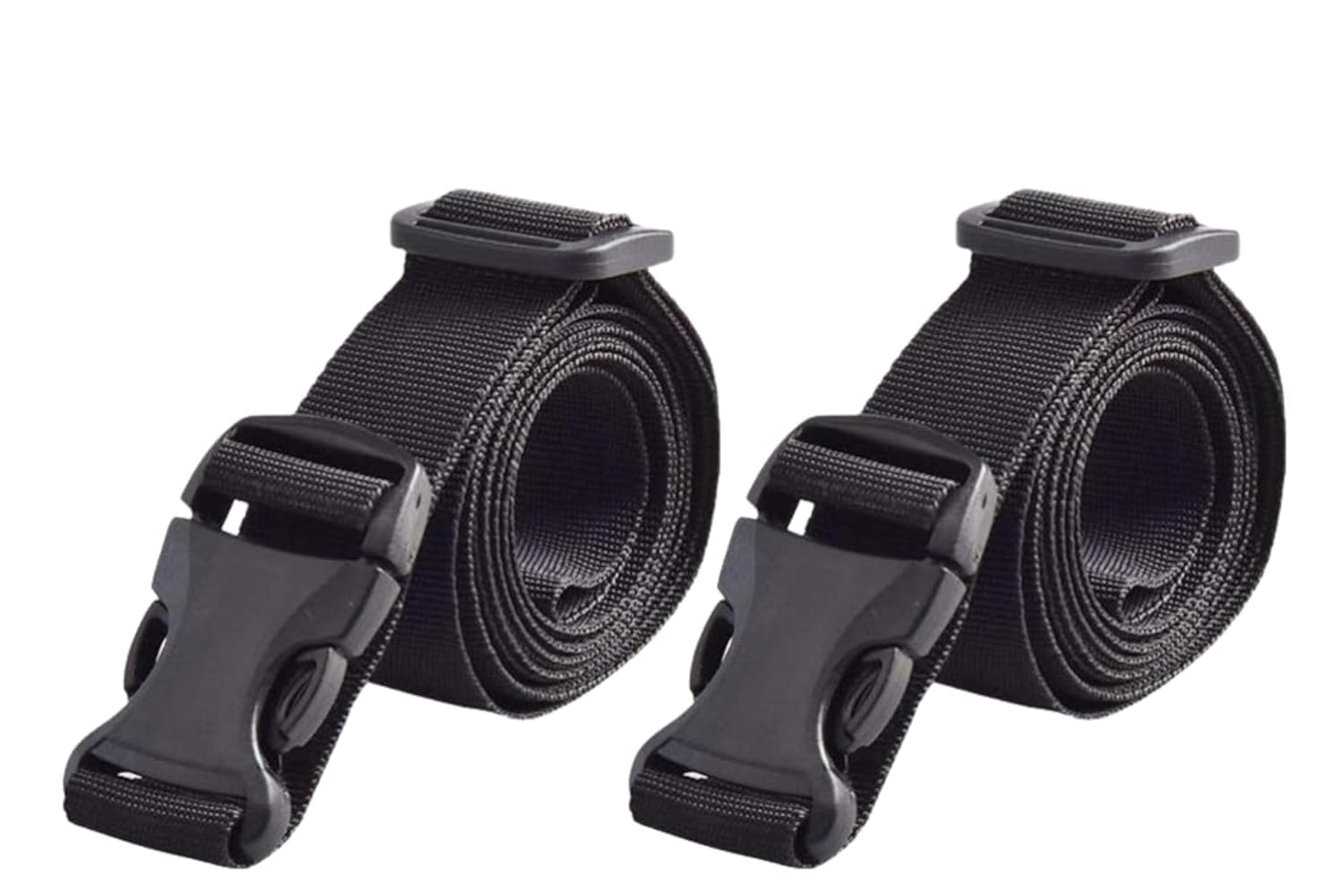 DHARMATMAJ Utility Straps Luggage Strap with Quick Release Buckle Adjustable Nylon Straps Compression Tightening and Attachment for Suitcases Sleeping Bag (Black 16-feet Long_2 Pcs)-image-5