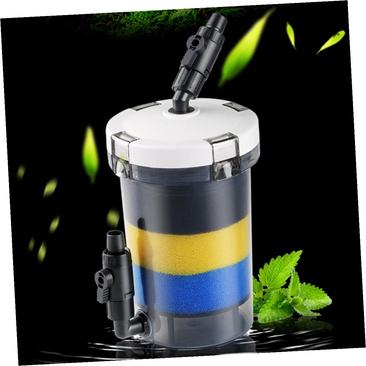 Alasum Leiser Aquarium Filter aus Kunststoff mit 16mm und Auslass Runde Externe Filterbox für Fischbecken Einfache Wartung für Aquarium und Frontgrasbecken