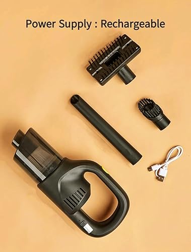 Miniatura 4 de LuciBella - Aspirador portátil para coche, recargable, hasta 45 minutos, tiempo de trabajo, 10 K, succión fuerte