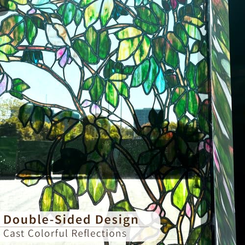 Vinilo decorativo para ventana con diseño de vid verde miniatura 4