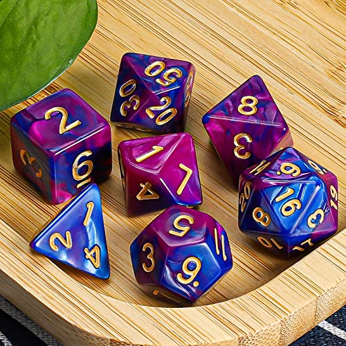 Image of CiaraQ 7pcs Polyhedral Dice Set for Dungeon and Dragons MTG Table Games