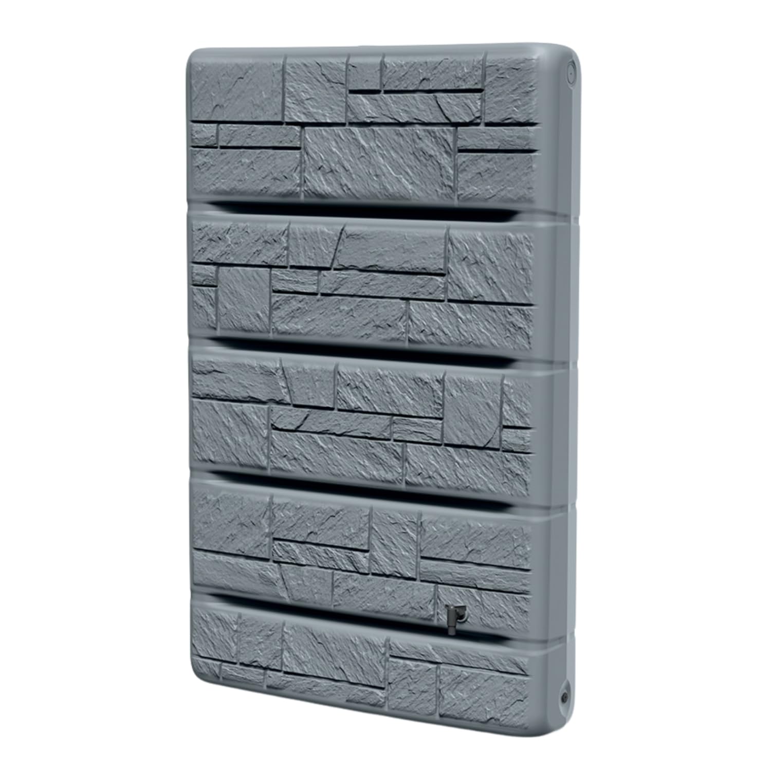 Prosperplast (Grey) Water Butt Rainwater Collector Wall Mounted Tank 400L Flat Slim Space Saving