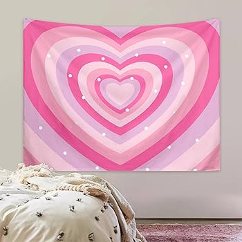 Amazon.co.jp: タペストリー 壁掛け おしゃれ 布ポスター ハート柄