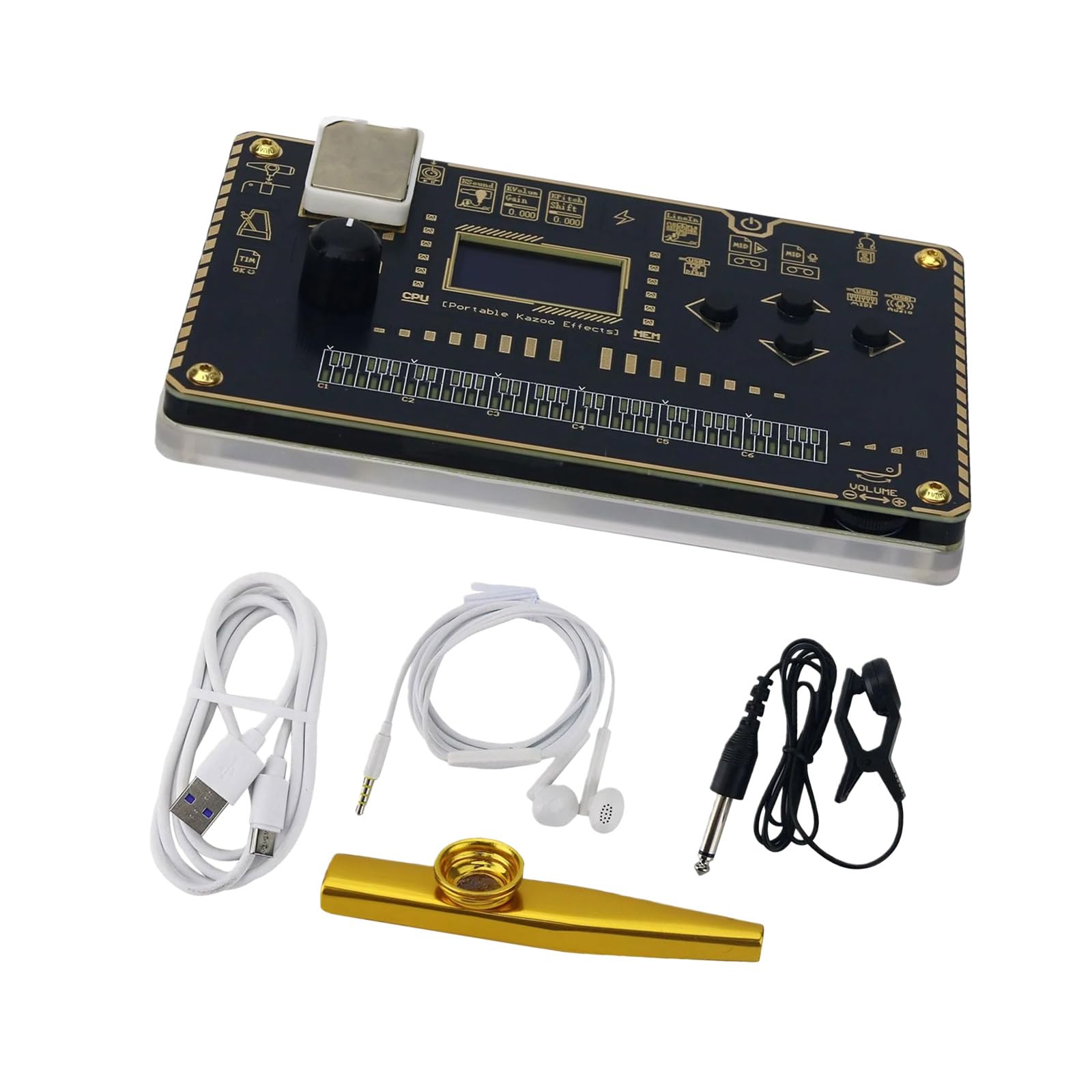 Processore digitale multifunzionale 24 Bit 48kHz Effetti per chitarra Costruito in 60+ preset Strumento da studio portatile Sintetizzatore di modellazione digitale con patch