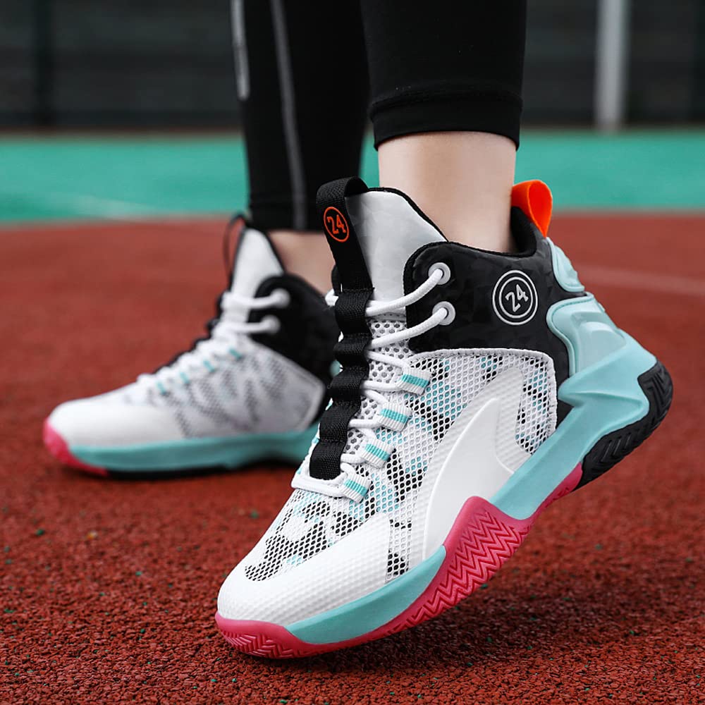 Kinder-Basketballschuhe High-Top-Dämpfung Leichte rutschfeste atmungsaktive aktive Outdoor-Sportschuhe Unisex
