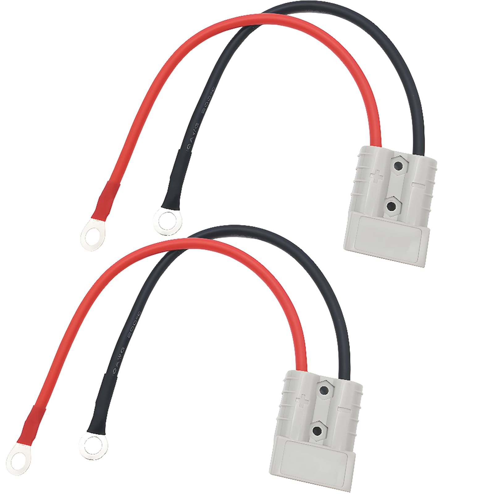 Battery Connector, 50A Battery Quick Connect Disconnect Connector Plug with 10AWG O Ring Battery Connector Cable, for Electric Forklift, Motorhome, Tractors (2 pcs)