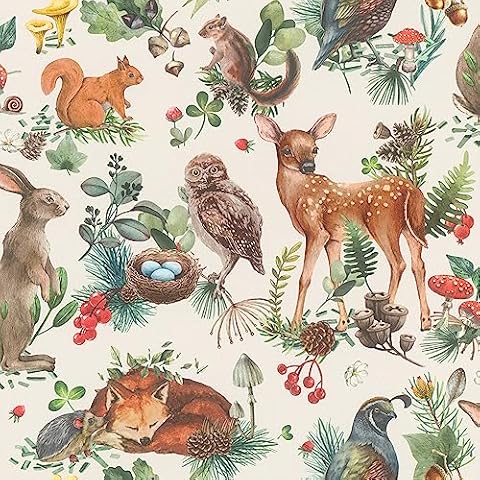Rasch 300321 Vintage Forest Animals Wallpaper Cover