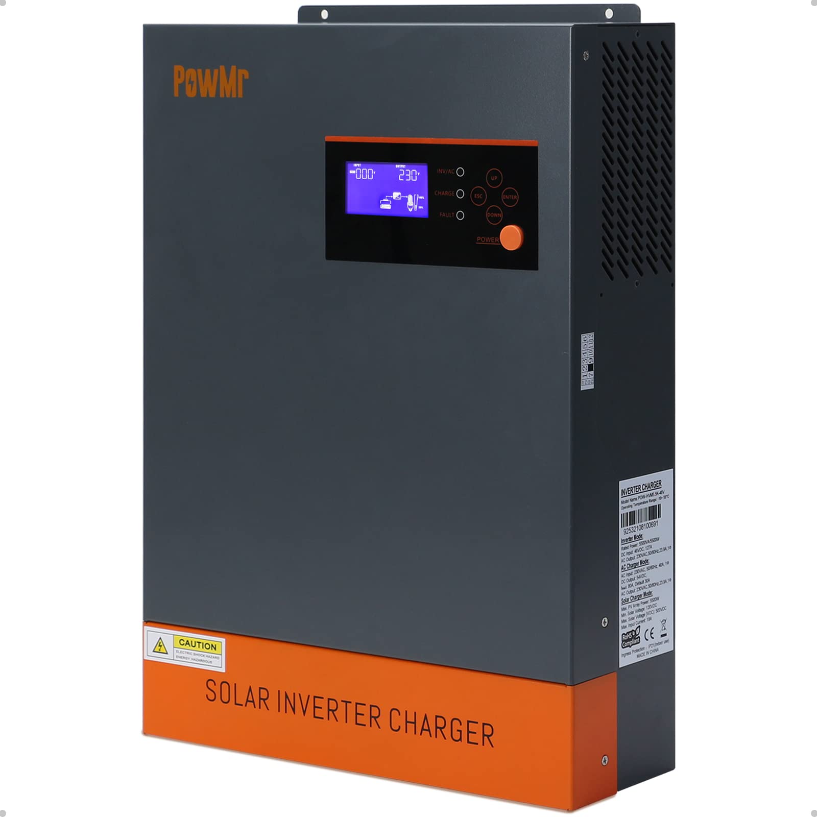 Buy PowMr 5500W Solar Inverter 48V DC to 220V230V AC, 5.5KW Pure Sine