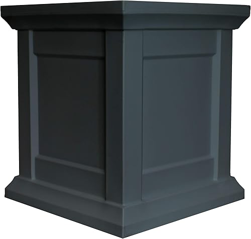 Tusco Products Maceta colonial moderna, 16 pulgadas, color negro