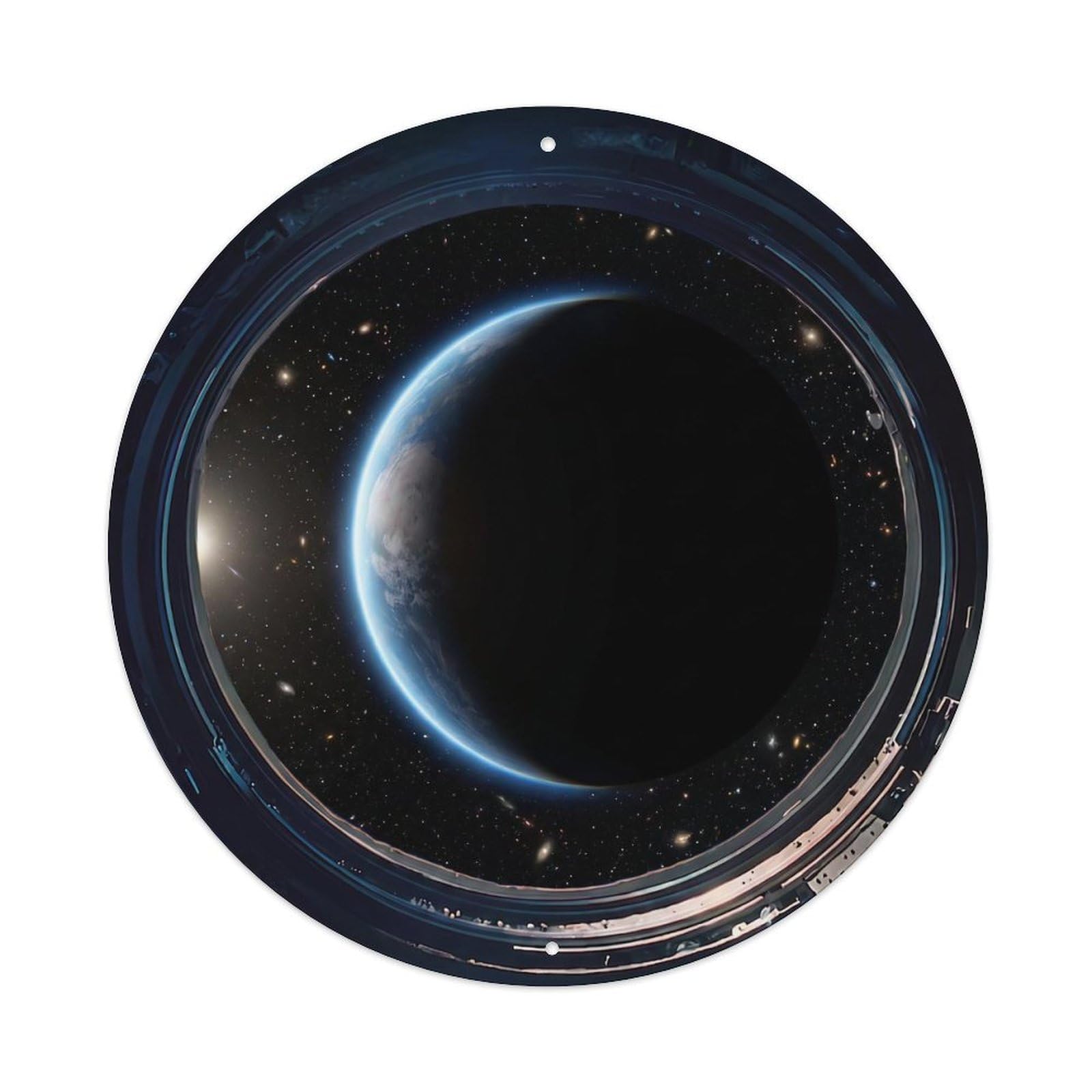Earth Crescent View Metal Tin Sign