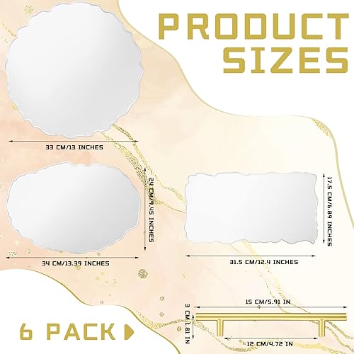 Miniatura 2 de 3 moldes de bandeja de resina y 6 asas doradas, moldes de silicona de ágata de fundición irregular para manualidades, manualidades, bandeja de ágata