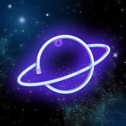 DEDC Planet, luce neon a LED, decorazione da