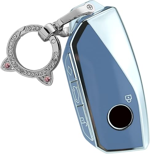 Miniatura 9 de ontto Funda para llavero BMW 2023 7 Series 740 760i X7 IX XM TPU Smart Remote Car Key Case Gris