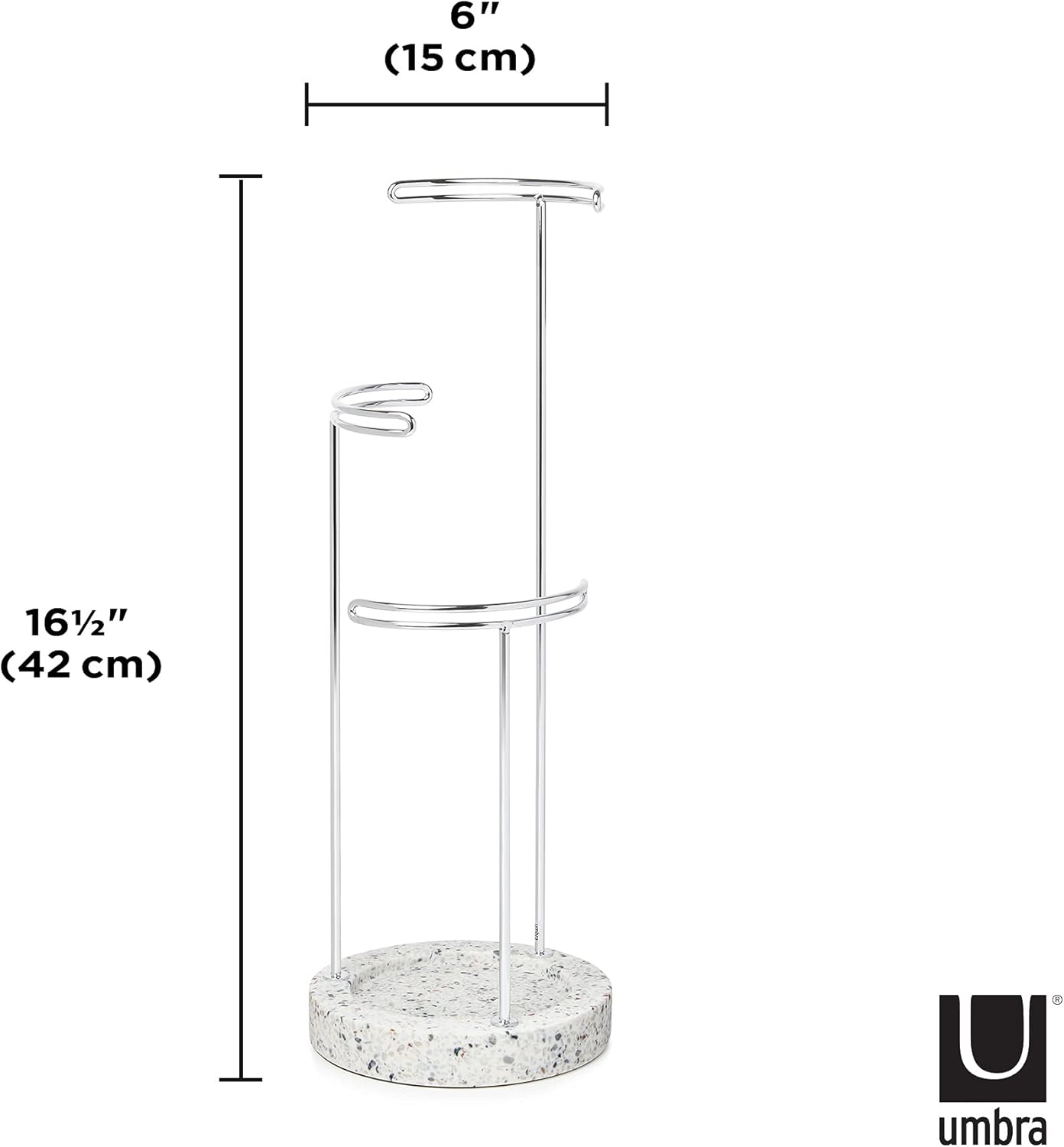 Umbra Tesora 3-Tier Jewelry Stand, Earring Holder, Accessory Organizer and Display, Terrazzo : Clothing, Shoes & Jewelry