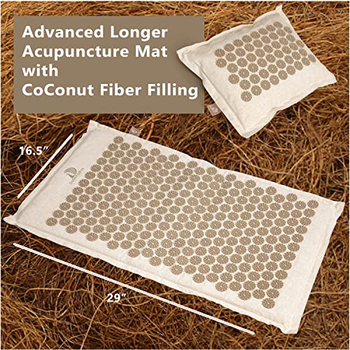 Acupressure Mat and Pillow Set with Hot/Cold Gel Pack - FSA/HSA Eligible Acupuncture Mat for Back, Neck, Head Pain, Relieve Sciatica, and Aches at Pressure Points - Natural Sleeping Aid by DoSensePro - Image 4