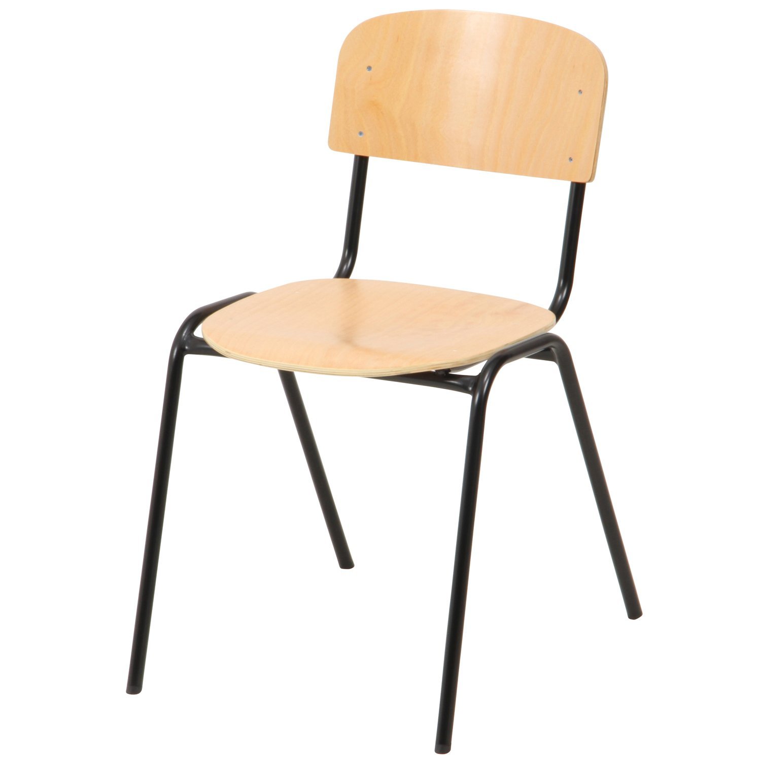 Amazon.co.jp: 不二貿易 スタッキングスクールチェア ブラック 97086