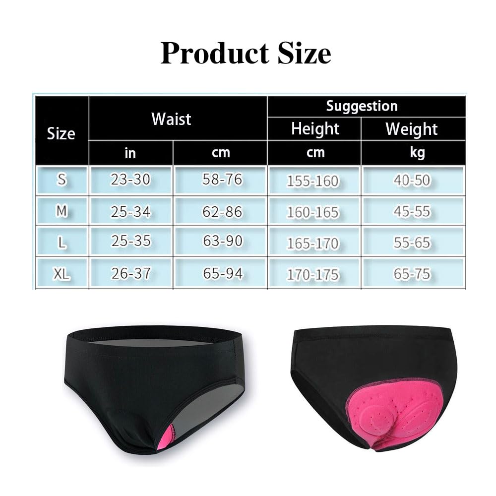 Pantaloncini Ciclismo Donna Imbottito in Silicone Leggero Slip Traspirante Intimo Multifunzione Slip Elasticizzati Abbigliamento Dinamico da Ciclismo