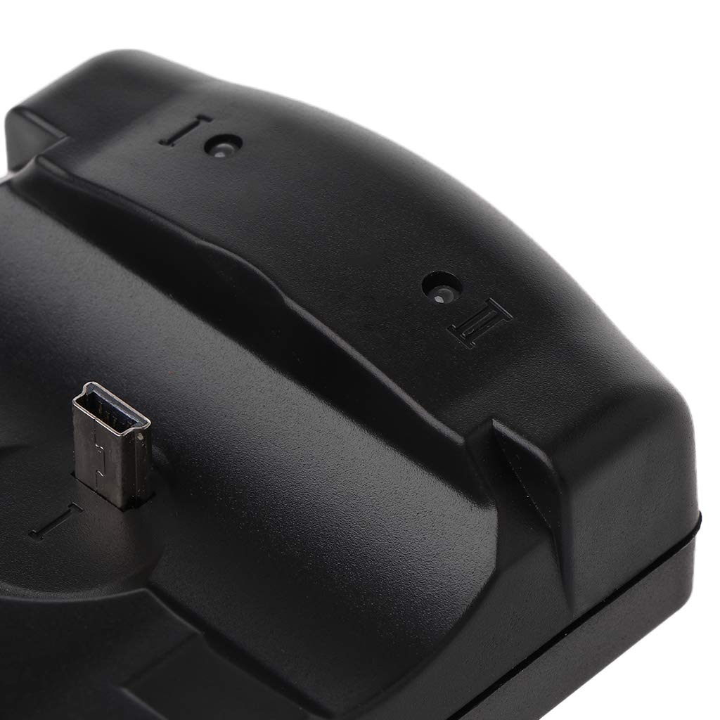 ERUYN Noir Universal USB Alimenté Double Double Chargeur Dock Stand Station de Charge pour PS3 Move Manette sans Fil Noir